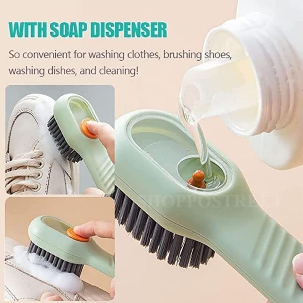 Soap Dispensing Scrub Brush Set