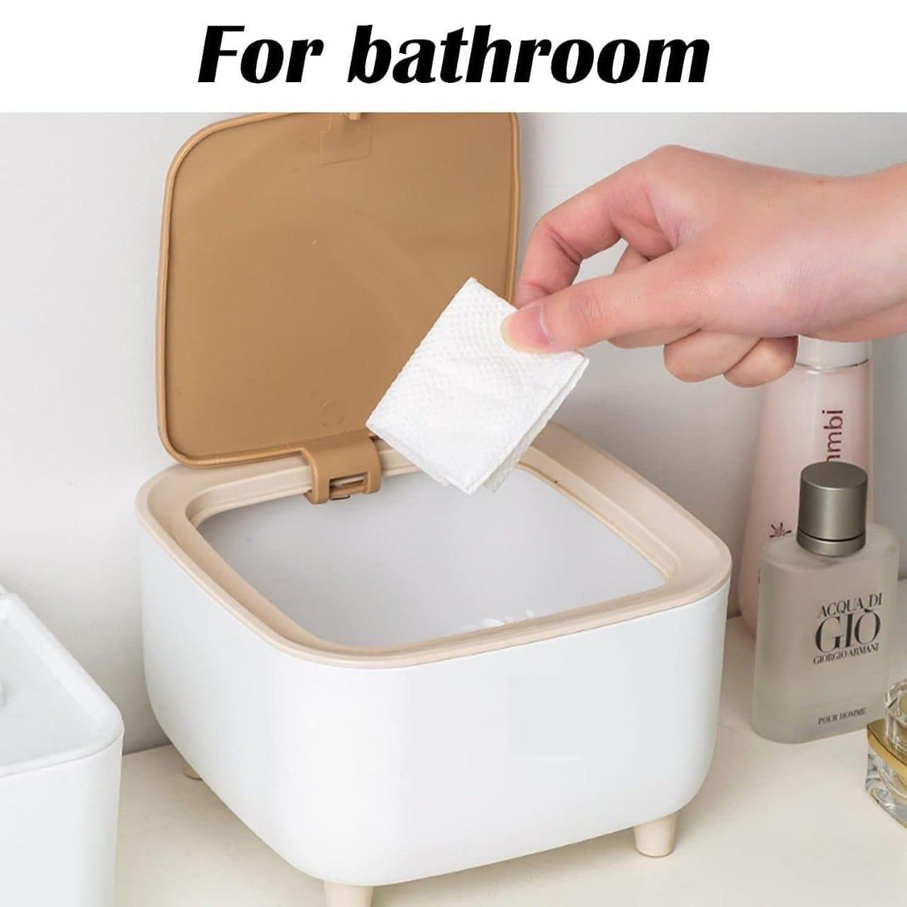Stylish Desktop Push Button Trash Bin