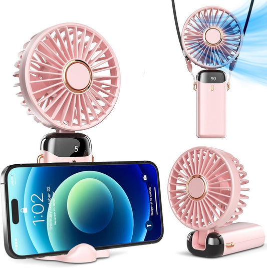 Handheld Fan with LED Display